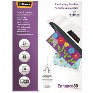 Laminovací fólie, lesklá, 80 micron, A3, FELLOWES