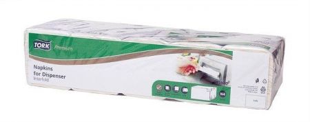 Ubrousky pro zásobníky, skládané, 2 vrstvé, 21x16,5 cm, TORK "Premium Interfolded", bílé
