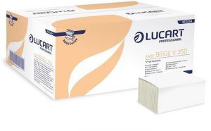Ručníky "Easy", béžové, papírové, skládané Z/V, 1 vrstvé, LUCART