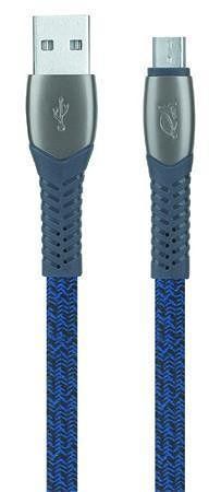 USB kabel "PS6100", modrá, USB - micro USB, 1,2 m, RIVACASE