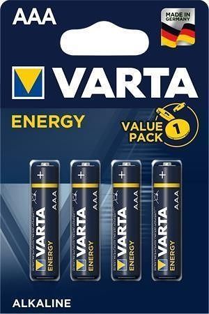 Baterie, AAA (mikrotužková), 4 ks v balení, VARTA "Energy"