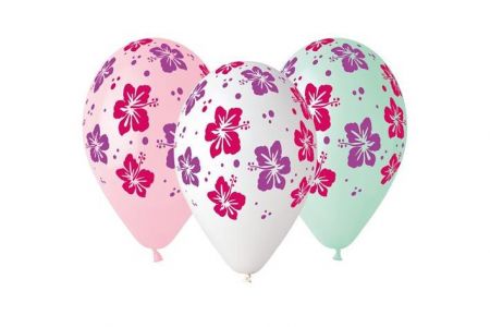 Balónky nafukovací ibišek 30cm 12" 5ks