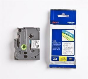 Tape, 12 mm x 8 m, BROTHER, "TZe-135" clear-white