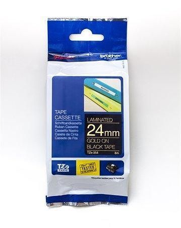 Tape, 24 mm x 8 m, BROTHER, &quot;TZe-354&quot; black-gold