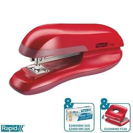 Sešívačka "F16", červená, 30 listů, RAPID