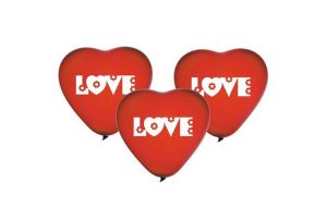 Balonky ve tvaru srdce 5ks I LOVE YOU