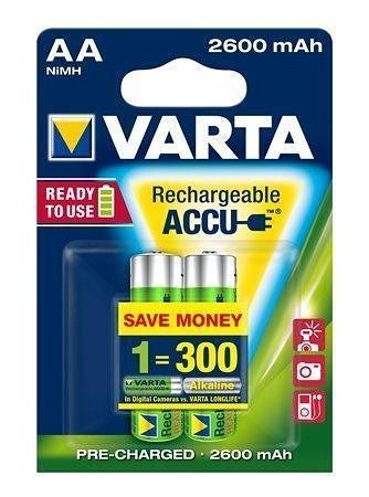 Nabíjecí baterie, AA, 2x2500 mAh, přednabité, VARTA "Professional Accu"