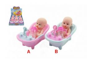 Miminko ve vaničce s doplňky plast