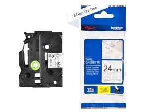 Etiketovací páska "Tze-SE5", černý tisk na bílém, 24 mm x 8 m, bezpečnostní, BROTHER
