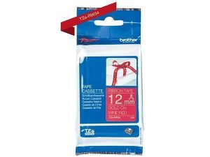 Páska "Tze", stuha, vínová se zlatým potiskem, 12 mm x 4 m, BROTHER