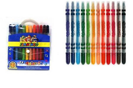 Pastelky voskovky 12 barev v pouzdře