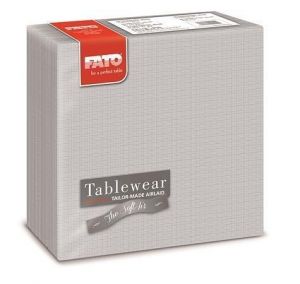 Ubrousky "Airlaid Shade", stříbrná, 1/4 skládání, 40x40 cm, FATO