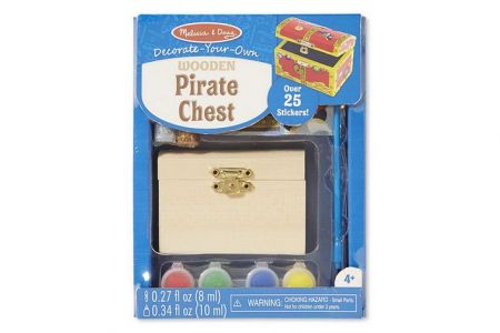 Melissa & Doug - Dřevěná krabička k vymalování - Truhla