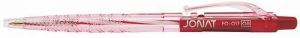 Kuličkové pero "Jonat", červená, 0,25mm, stiskací mechanismus, FLEXOFFICE