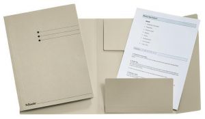 Desky s chlopněmi "Manilla", šedá, PP, A4, ESSELTE