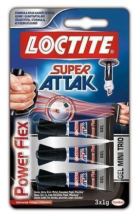 Vteřinové lepidlo "Super Attak Mini Trio Gel", 3x1 g, HENKEL