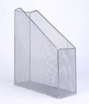 Stojan na časopisy drátěný, stříbrná, VICTORIA