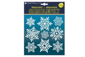 Samolepky svítící ve tmě 23x18cm vločky