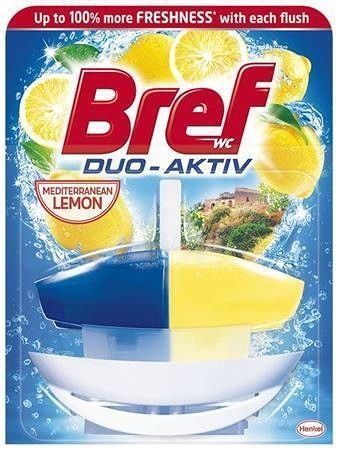 WC blok &quot;Duo Aktiv&quot;, citron, gel, 50 ml, BREF