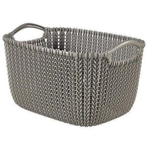 Pletený košík Knit, hnědá, velikost L, plast, CURVER