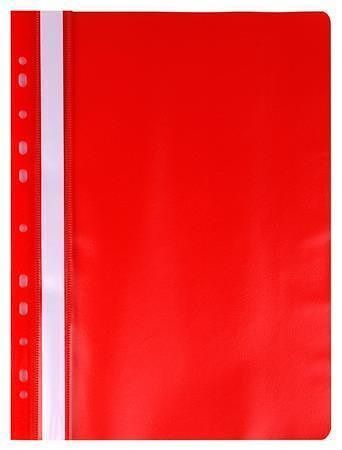 Desky s rychlovazačem, europerforace, červené, PP, A4, VICTORIA