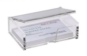 Krabička na vizitky, plastová, SIGEL, čirá