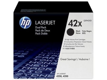 Toner pro "LaserJet 4250, 4350" tiskárny, HP "Q5942XD" Černá, 2*20 tis.stran