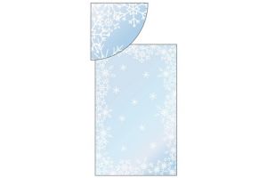 Dárkový sáček průhledný s vločkovým lemem 25x40cm