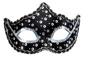 Škraboška černá,  hologram