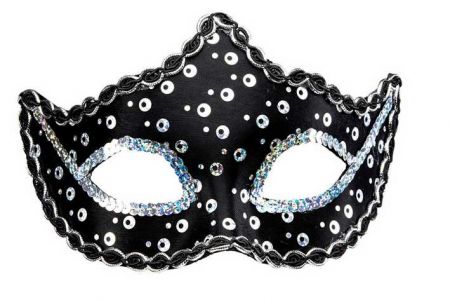 Škraboška černá,  hologram