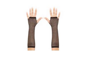 Rukavičky bez prstů síťované černé