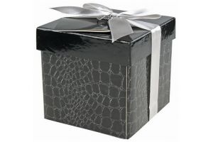 Dárková krabička skládací s mašlí XS 10x10x10 cm 