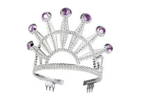Plastová stříbrná princeznovská korunka pro princeznu