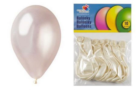 OB balónky GM110 - 10ks balónků 30cm metalická perleťová