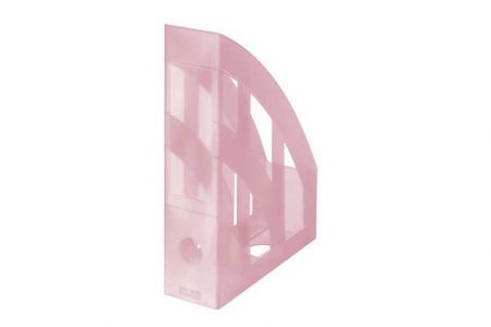 Stojan na spisy trans. růžový