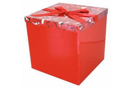 Dárková krabička skládací s mašlí celoroční XXL 30x30x30cm 