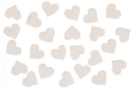 Dřevěná srdíčka 2cm 24ks