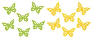 Motýl filcový 5 cm, 6 ks v sáčku