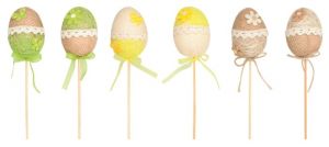 Vajíčko z juty zápich 6 cm + špejle