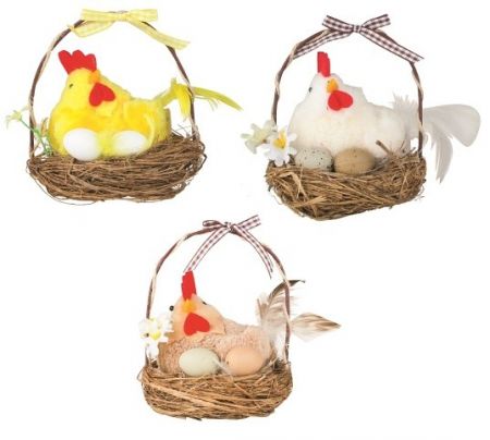 Slepička v hnízdě 12 cm