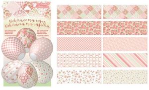 Smršťovací dekorace na vejce dekupáž 10 ks