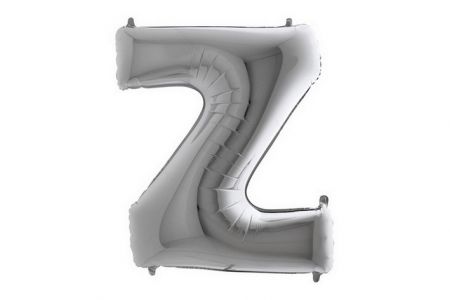 Balonek foliové písmeno Z stříbrné 102cm 40"
