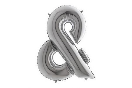 Balonek foliové písmeno & stříbrné 102cm 40"