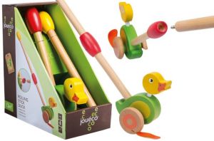 Dřevěná Jezdící kachna na tyči Jouéco®