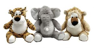Plyšová zvířátka lev, tygr, slon, gepard 53 cm