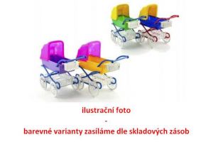 Kočárek plastový hluboký 21cm, mix barev