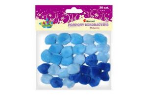 Bambulky plyšové velké odstíny modré