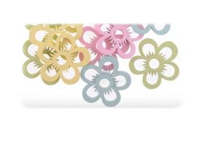 Dekorace Květinky dřevěné kulaté