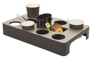 Držák na kelímky "Coffee break", na 8 nápojů, hliník, ALBA