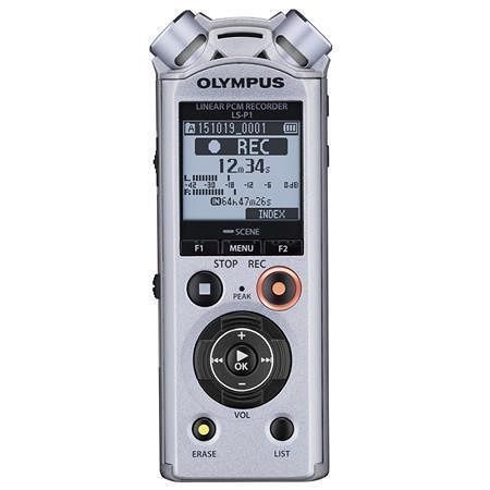 Diktafon, digitální, 4GB paměť, OLYMPUS "LS-P1", stříbrný